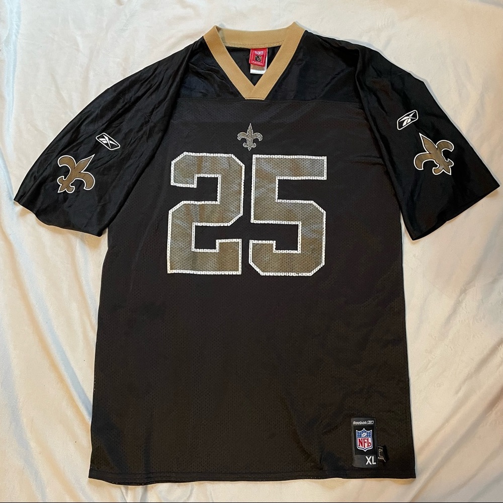 NFL Equipment New Orleans Saints Reggie Bush #25 Reebok Jersey XL Black Gold